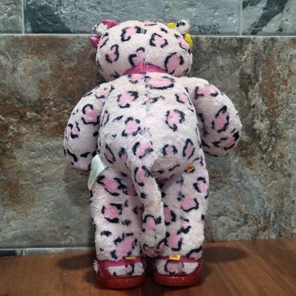 Sassy Kitty Cat Build A Bear Leopard Cheetah Plush Pawfect Pink Heart 18” - Picture 11 of 11